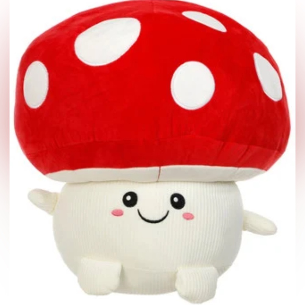 Smoochy Pals Large Red and White Mushroom Plush Toy